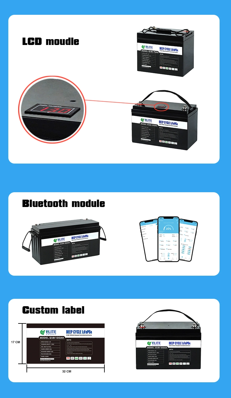 Elite lithium Battery 12 Volts 7ah 9ah 12ah 20ah 24ah 12.8V Lithium Ion Batteries LiFePO4 Li Ion Battery for Backup Energy Storage/UPS/Solar Street Light/EV